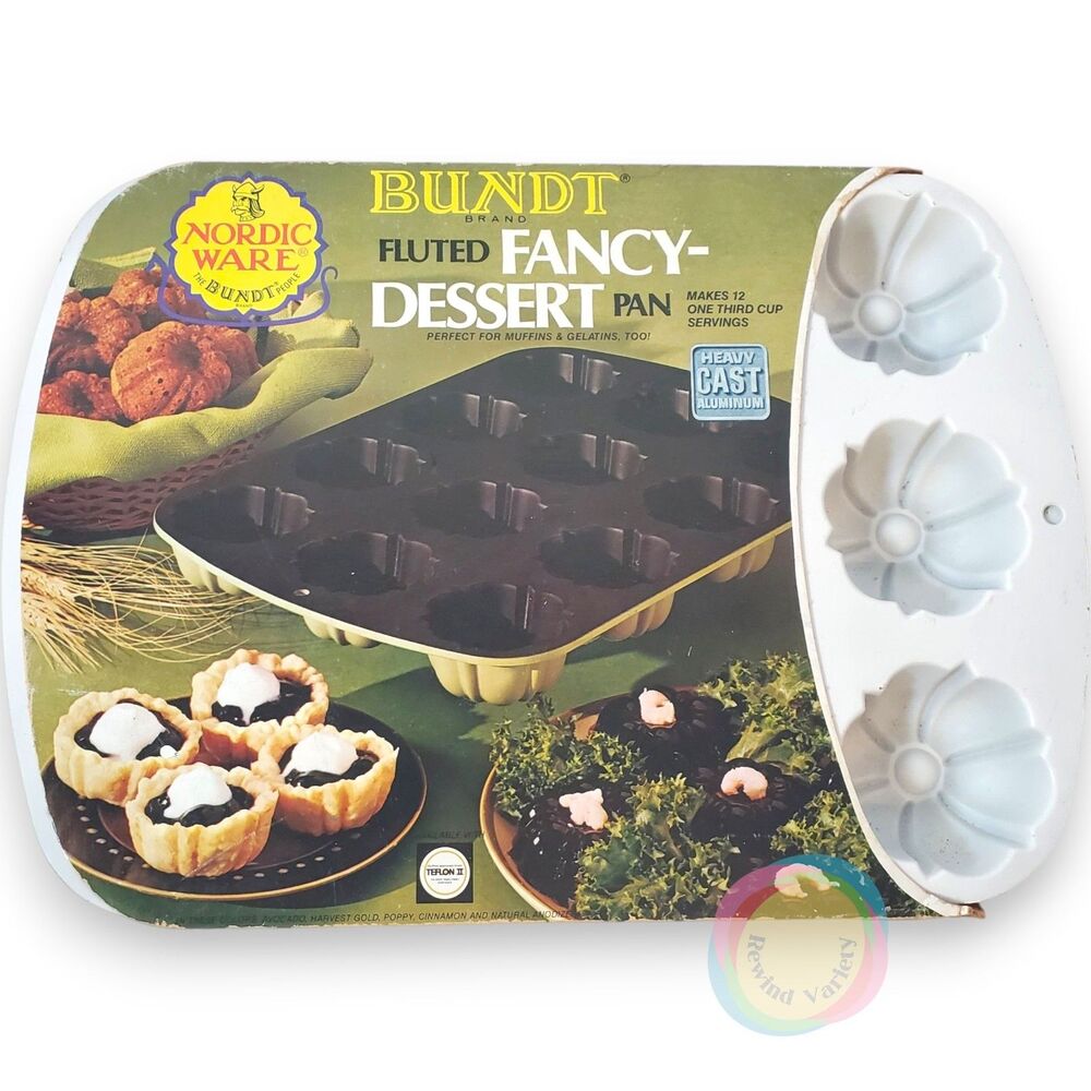 Vintage Nordic Ware Fluted Fancy Dessert Pan Poppy